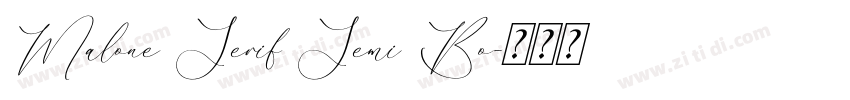 Malone Serif Semi Bo字体转换